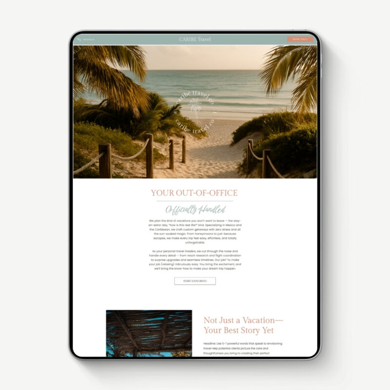 Caribe Showit Template