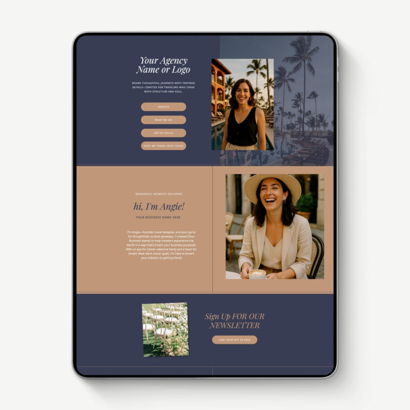 Link in Bio - Free Showit Template