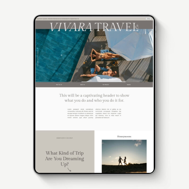 Vivara Showit Microsite Template